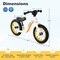 12-Inch Balance Bike with Adjustable Seat and Rotatable Handlebar for Over 36 Months Old - 34.5" x 17" x 19.5" (L x W x H)